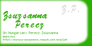 zsuzsanna perecz business card